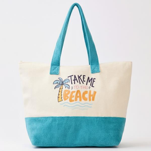 TAKE ME TO THE BEACH TERRY TOTE