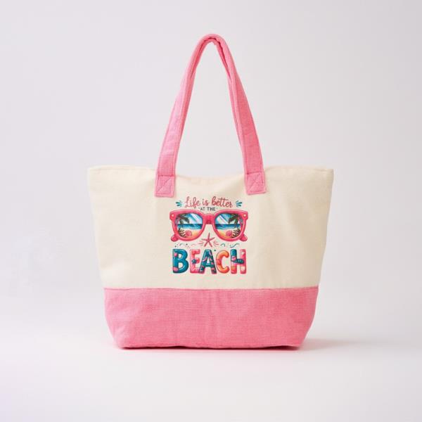 LIFE IS BETTER AT THE BEACH TERRY TOTE