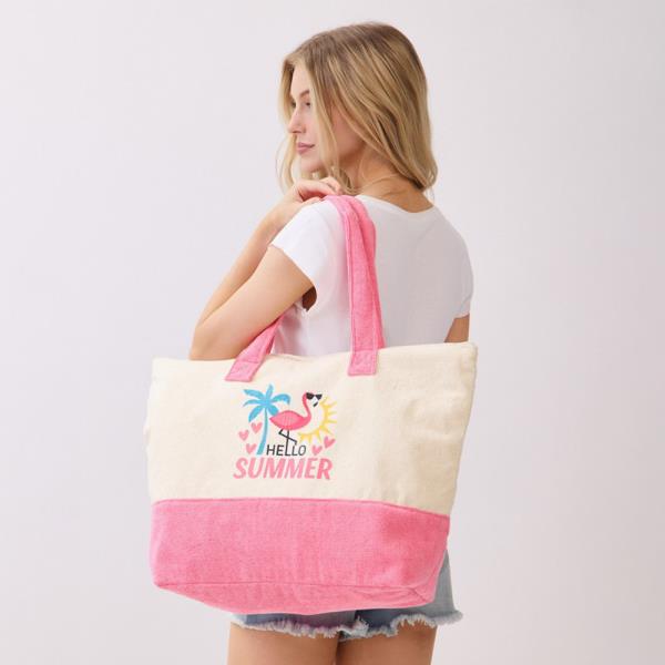 HELLO SUMMER TERRY TOTE.