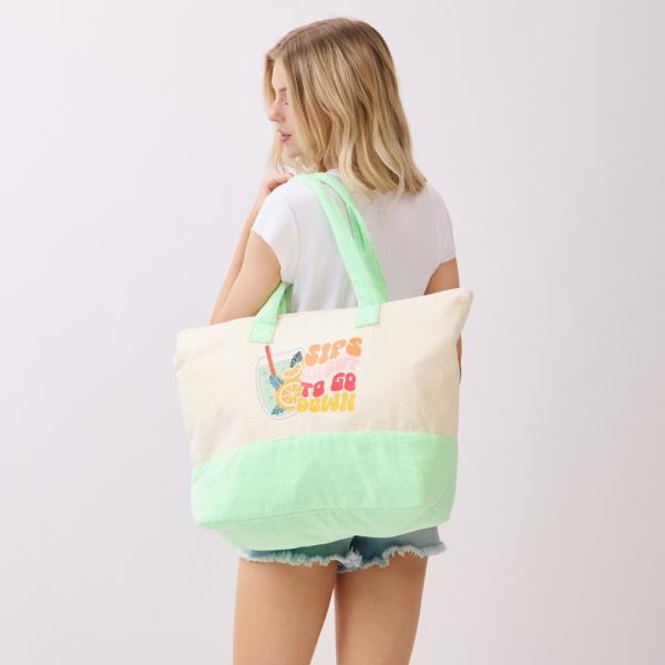 SIPS ABOUT TO GO DOWN TERRY TOTE