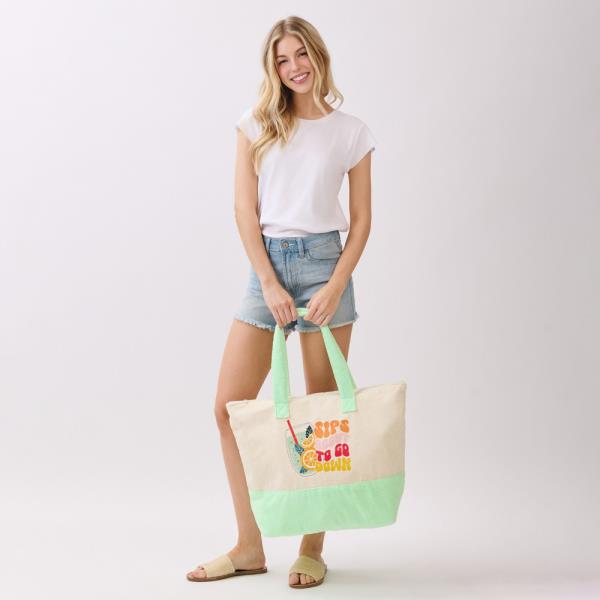 SIPS ABOUT TO GO DOWN TERRY TOTE