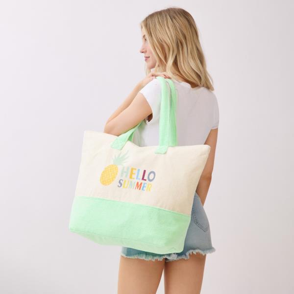 HELLO SUMMER TERRY TOTE