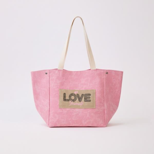 2 IN 1 SHOULDER  BUCKET STYLE HOLIDAY PATCH VINTAGE CANVAS TOTE