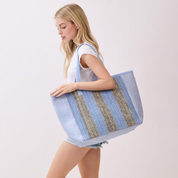 NAUTICAL STRIPE TOTE BAG