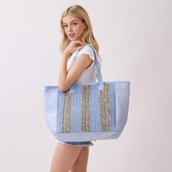 NAUTICAL STRIPE TOTE BAG