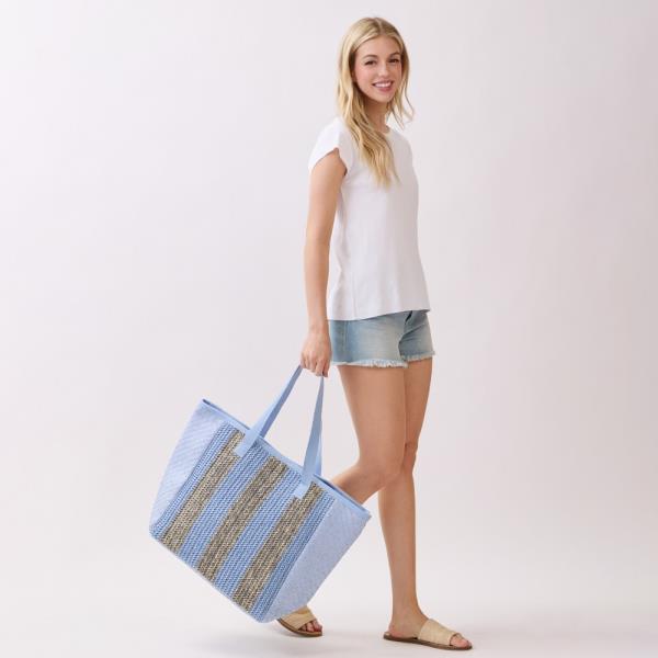 NAUTICAL STRIPE TOTE BAG