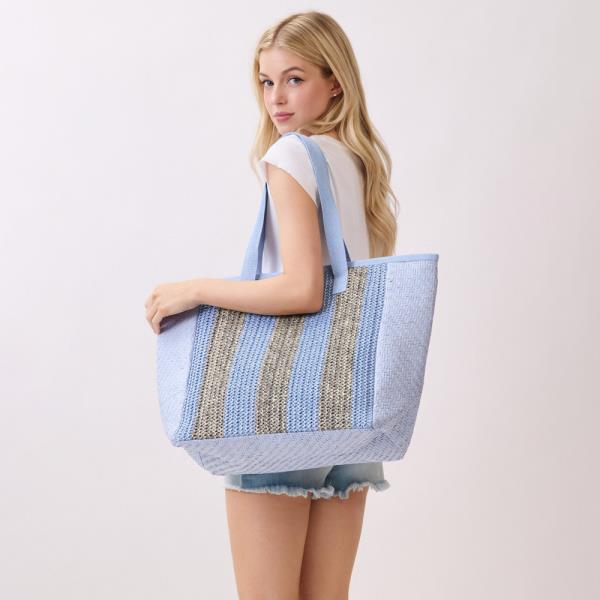 NAUTICAL STRIPE TOTE BAG