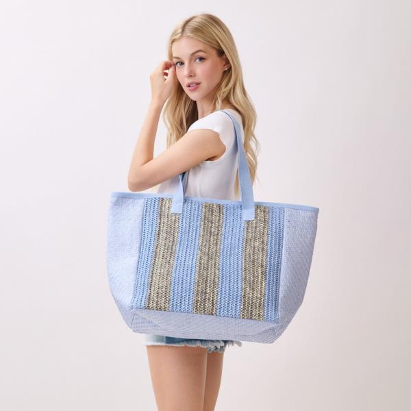 NAUTICAL STRIPE TOTE BAG