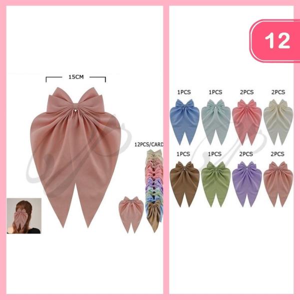 LONG TAIL HAIR BOW (12 UNITS)