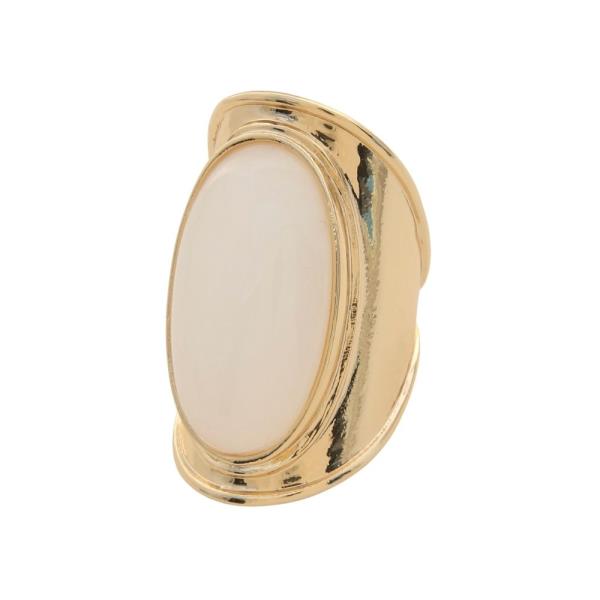 OVAL STONE ADJUSTABLE RING