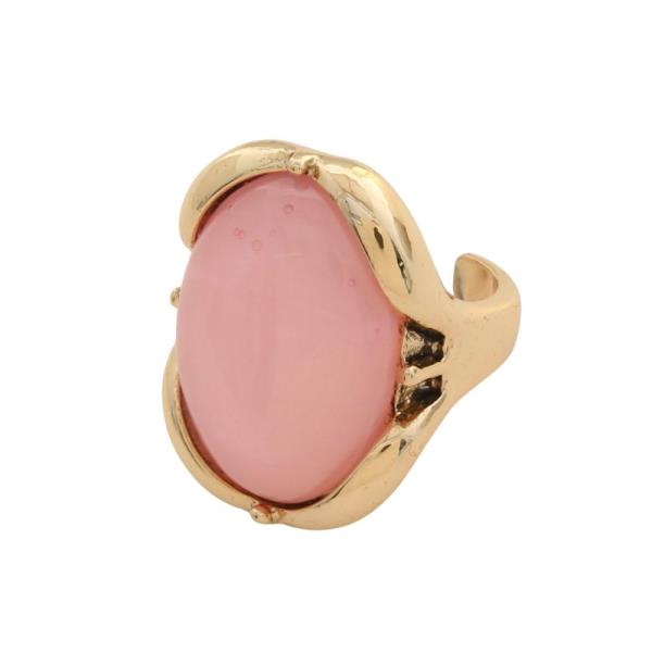 ROUND STONE ADJUSTABLE RING