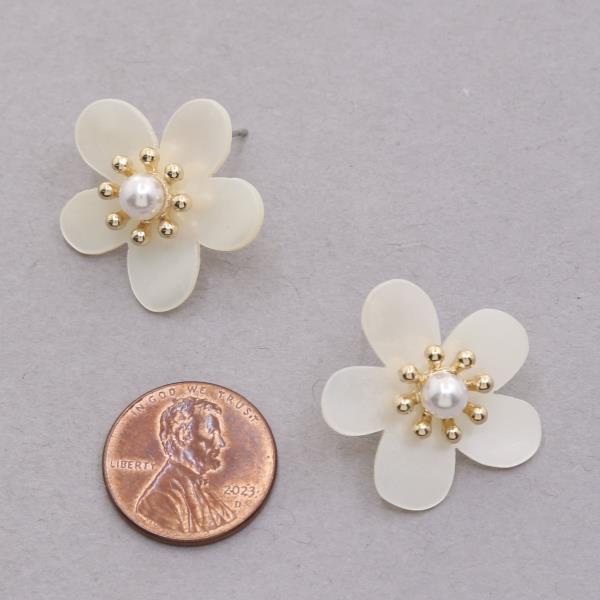 FLOWER POST EARRING