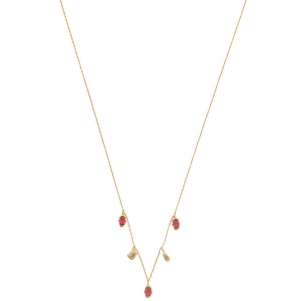 CRYSTAL STATION METAL NECKLACE