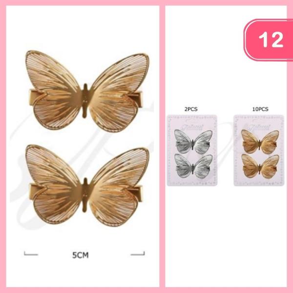 BUTTERFLY HAIR PIN (12 UNITS)