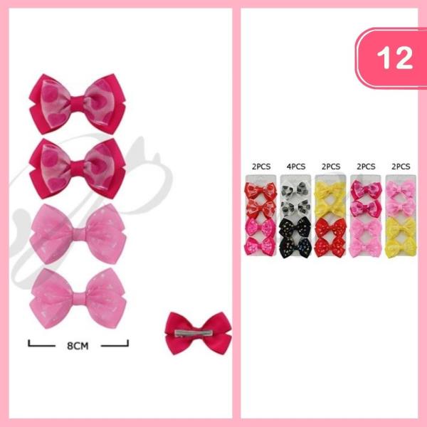 MINI HAIR BOWS (12 UNITS)