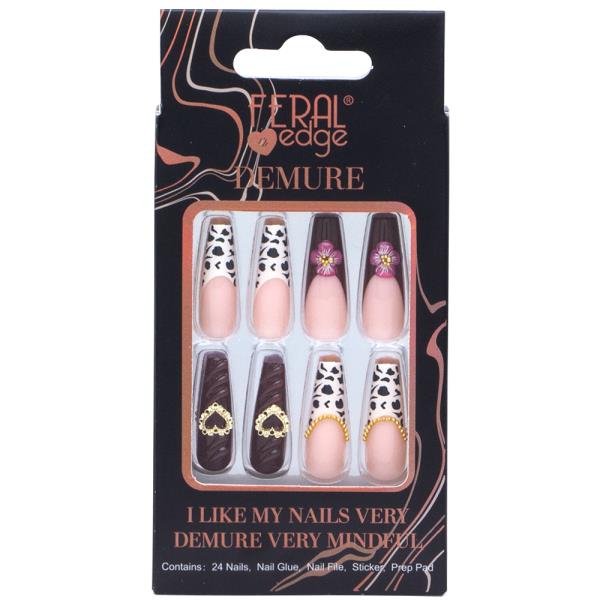 FERAL EDGE DEMURE DESIGN48 NAIL DECORATION SET