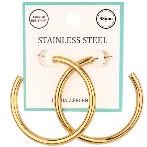 METAL STAINLESS STEEL HOOP EARRING
