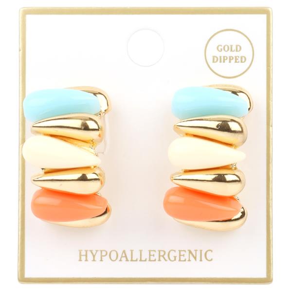 PLASTIC BEAD POST EARRING