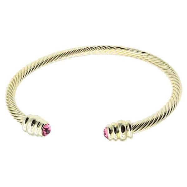 14K GOLD PLATED CUFF CABLE BRACELET