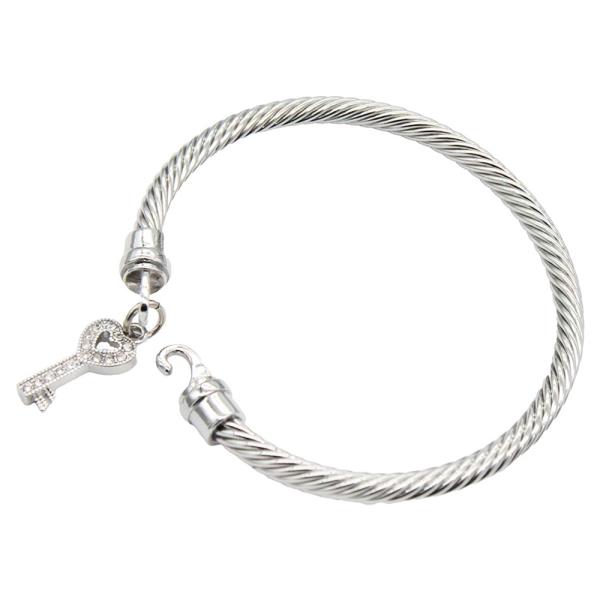 14k GOLD PLATED CLEAR CUBIC ZIRCONIA CUFF BRACELET