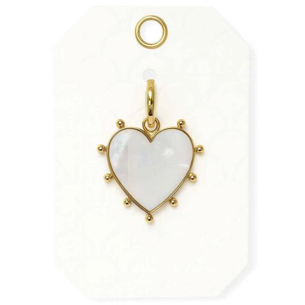 HEART FRAME METAL BAG NECKLACE MULTI CHARM