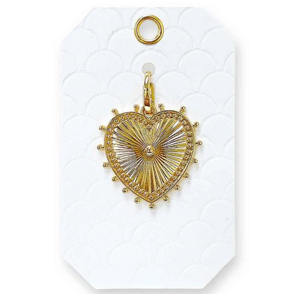 FILIGREE HEART METAL BAG NECKLACE MULTI CHARM