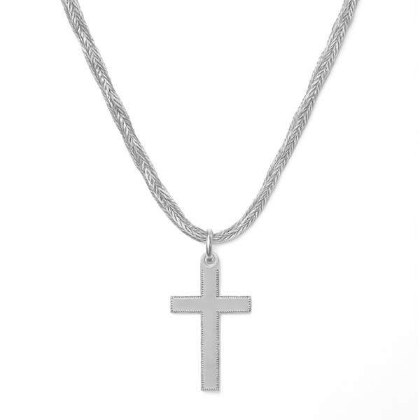 METAL CROSS PENDANT ROPE CHAIN PENDANT NECKLACE