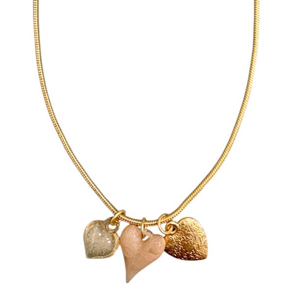 METAL HEART CHARM NECKLACE