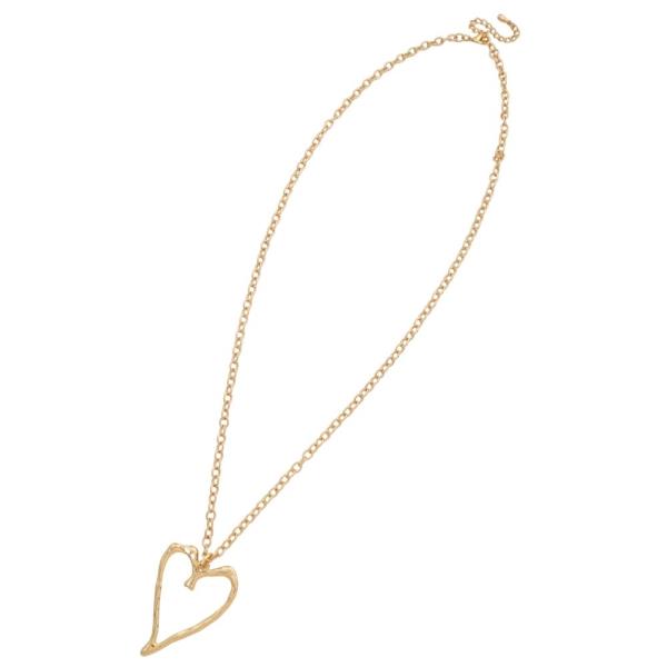 HEART PENDANT METAL NECKLACE