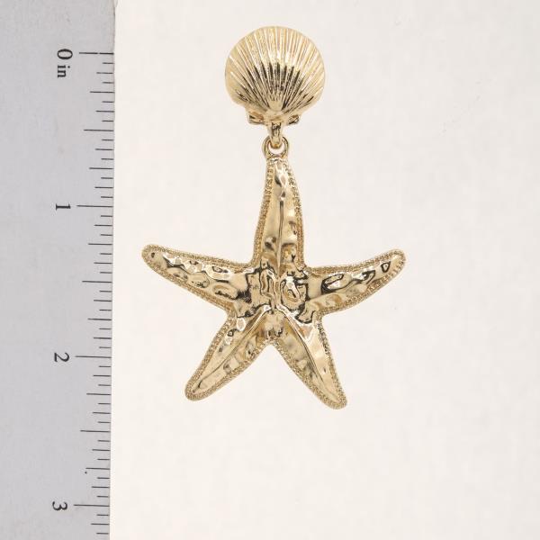 STARFISH SEASHELL DANGLE EARRING