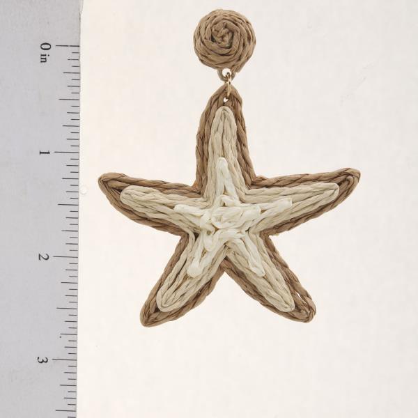 STARFISH RAFFIA DANGLE EARRING