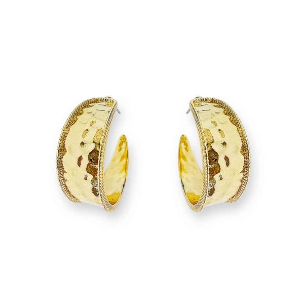 METAL HALF HOOP EARRING