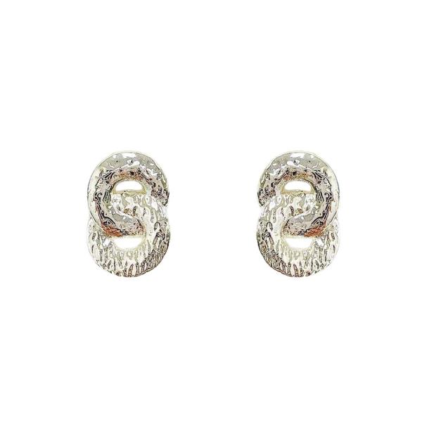 METAL S SHAPE STUD EARRING