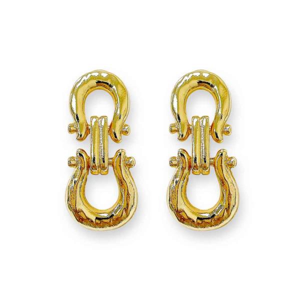 METAL LINK DROP DANGLE EARRING