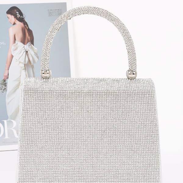 RHINESTONE CROSSBODY HANDLE BAG