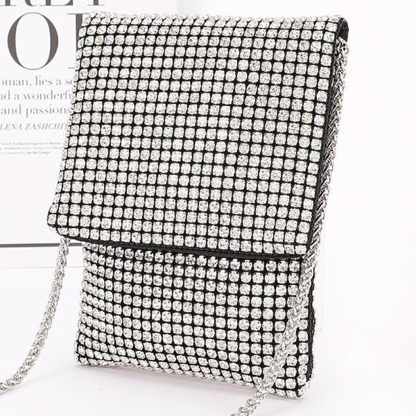 RHINESTONE RECTANGULAR CLUTCH
