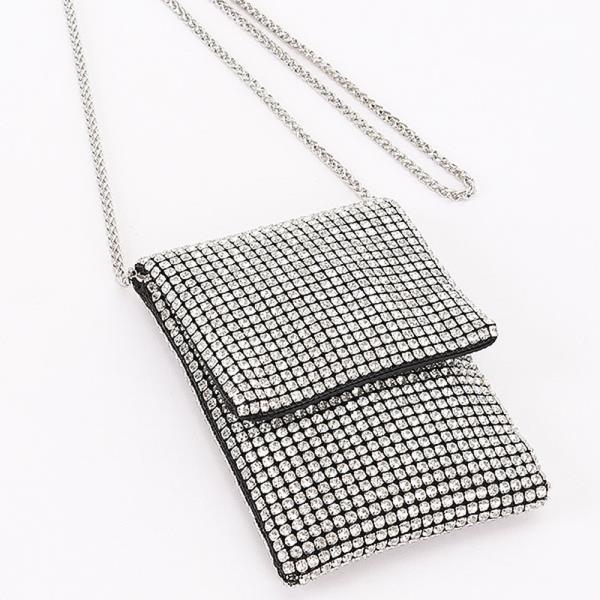 RHINESTONE RECTANGULAR CLUTCH