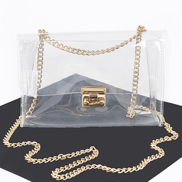 TRANSPARENT CHAIN CROSSBODY BAG