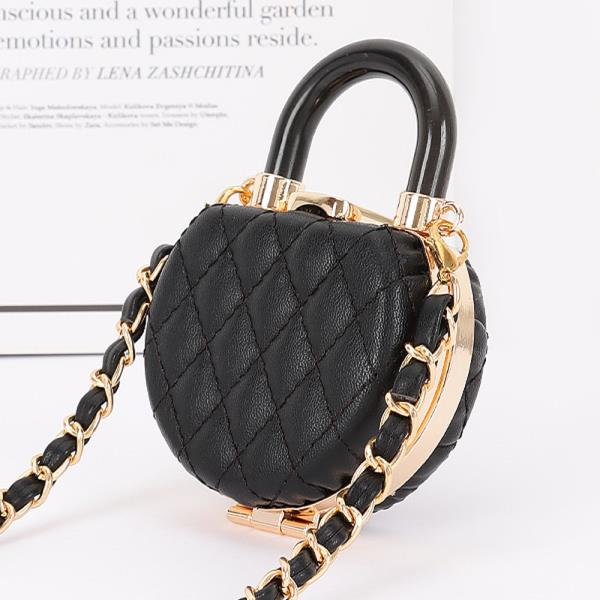 QUILTED FAUX LEATHER MINI CROSSBODY BAG