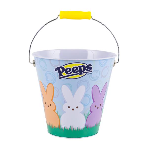 PEEPS LARGE TIN EASTER BUCKET WITH HANDLE AND GRIP