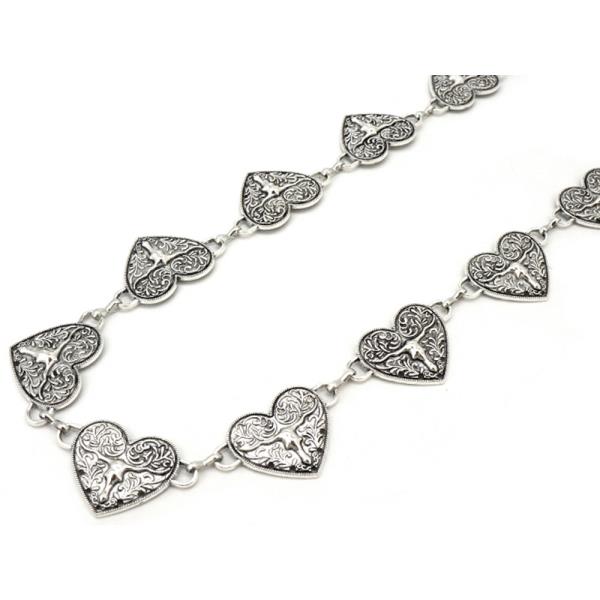 METAL HEART LINK STATEMENT NECKLACE