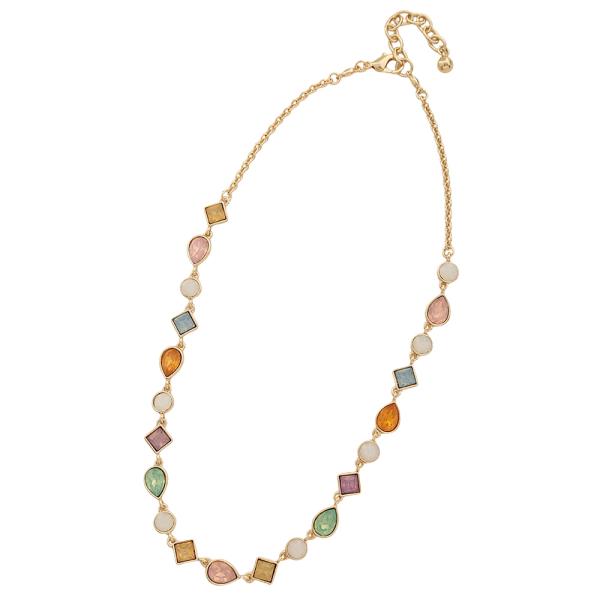 MULTI SHAPE STONE NECKLACE