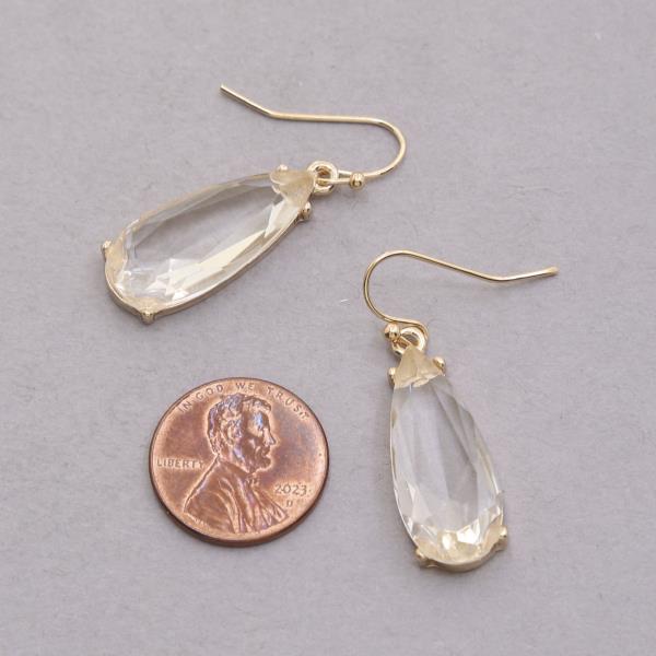LONG TEARDROP DANGLE EARRING