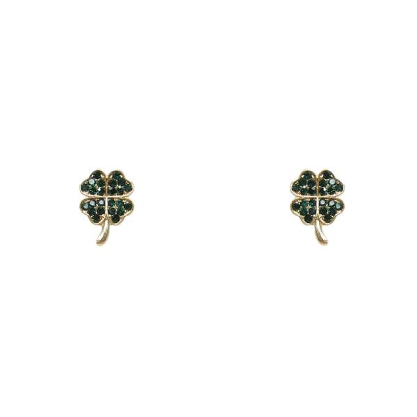 METAL CLOVER STUD EARRING