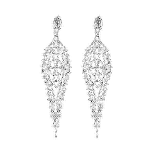 RHINESTONE CHANDELIER DROP EARRING