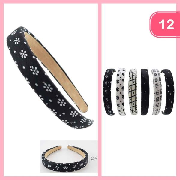 FLOWER PRINT HEADBAND (12 UNITS)