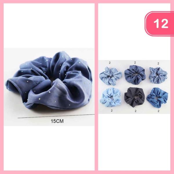 MIXED HAIR SCRUNCHIES (12 UNITS)