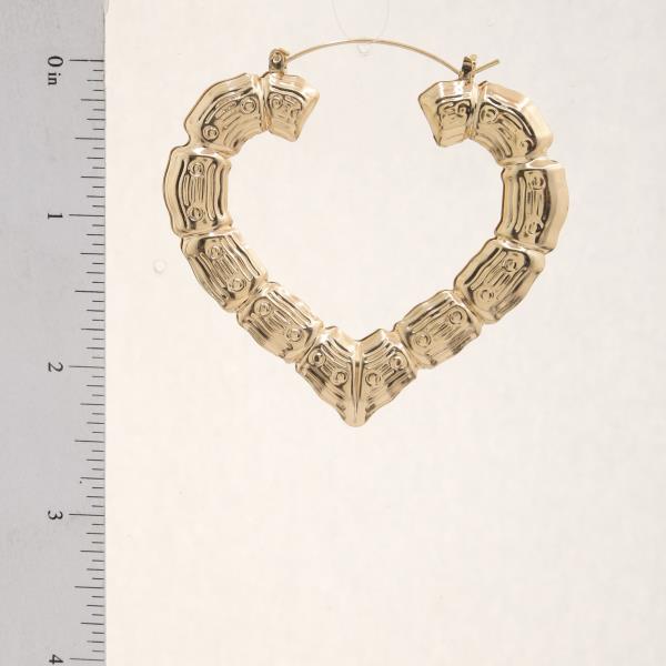 HEART SHAPE METAL HOOP EARRING