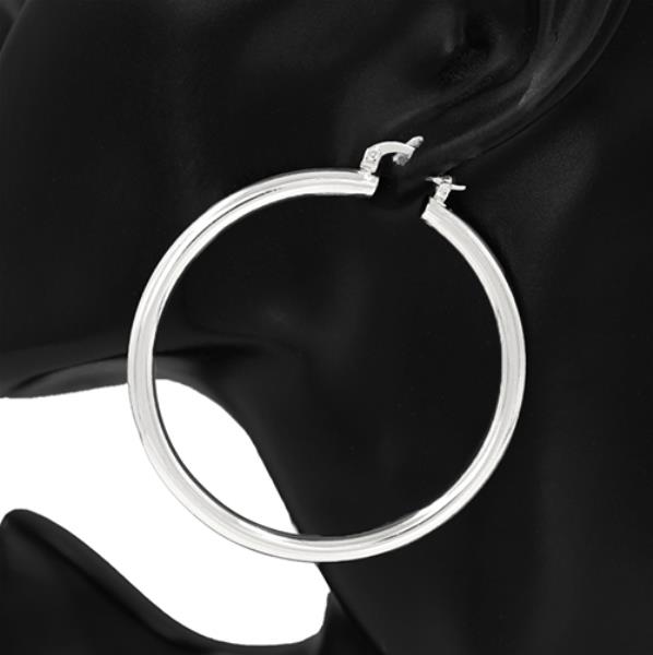 METAL TUBE HOOP EARRING