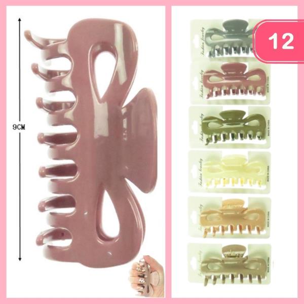 SILICONE HAIR CLAW CLIP (12 UNITS)